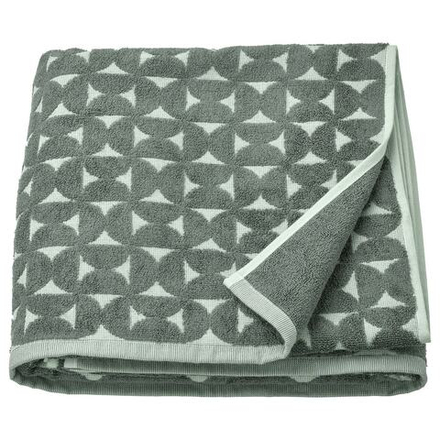 IKEA ÄNGSNEJLIKA  (ИКЕА ÄНГСНЕЙЛИКА)  -  Полотенце банное, серое/зеленое, 100x150 см