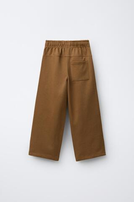 ZARA БРЮКИ STRAIGHT ИЗ МЯГКОЙ ТКАНИ С ЭТИКЕТКОЙ, ОХРА