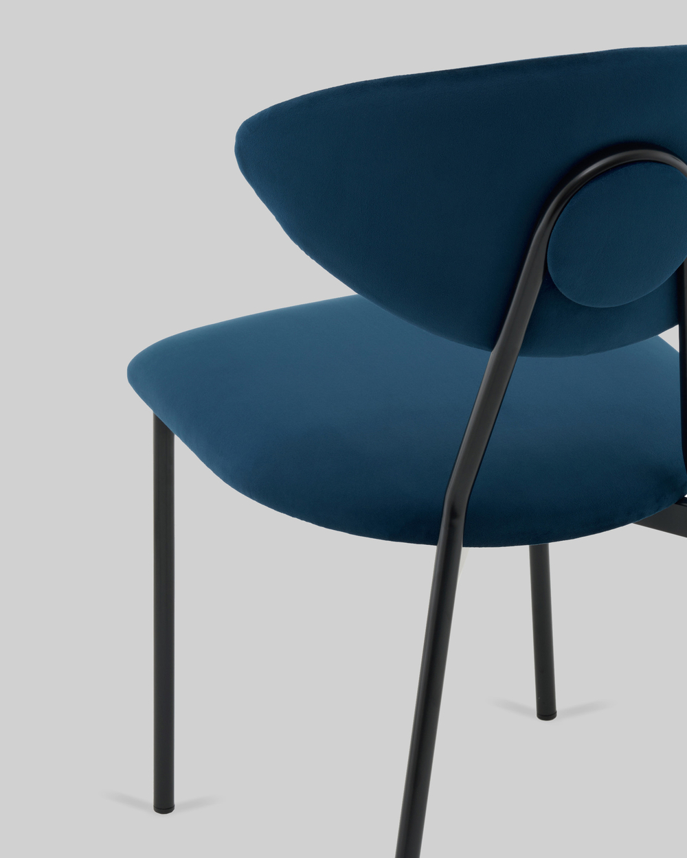 Стул обеденный Квинси велюр синий