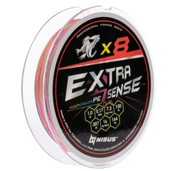 Шнур Extrasense X8 PE Multicolor 150m   1/16LB 0.17mm (N-ES-X8-1/16LB) NISUS