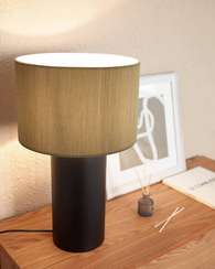 Настольная лампа Domicina, черная с серым