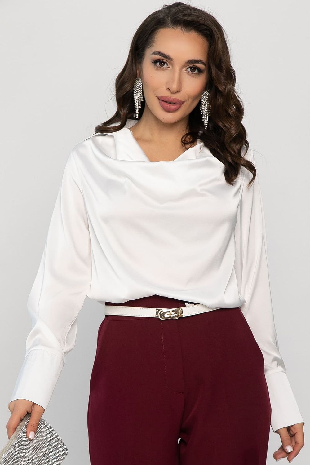 Блуза Шелковая сказка (белая) Б14380-33М LT Collection