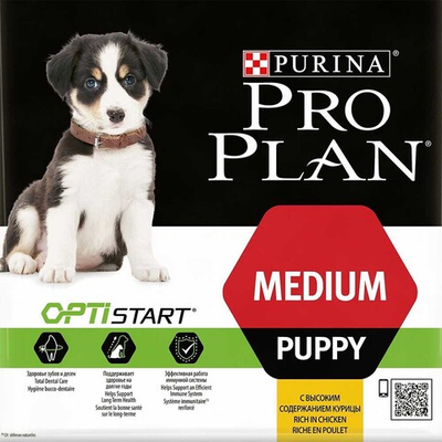 Pro Plan Puppy Medium Chicken - сухой корм для щенков средних пород (курица/рис)