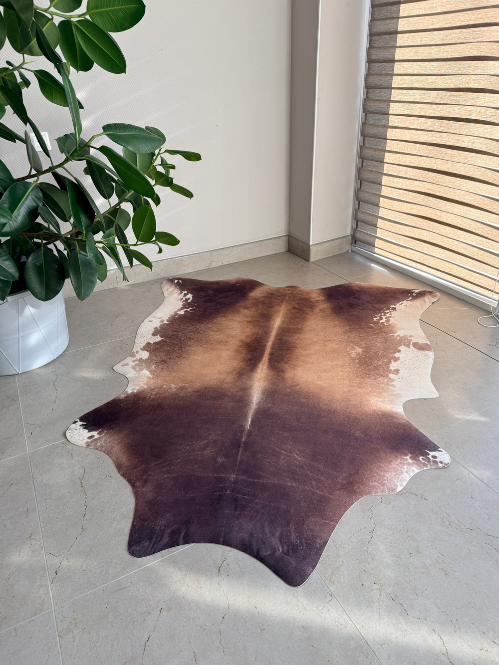 Коровья шкура на пол искусственная без ворса. 150 х 120 см
