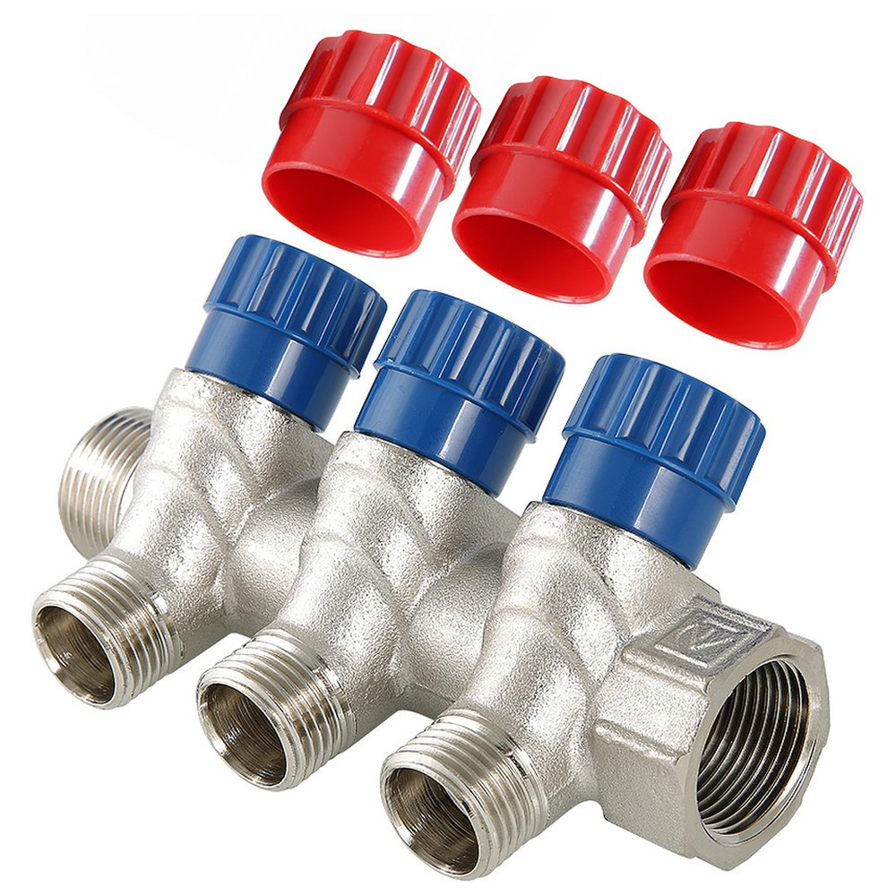 Коллектор с регулировочными вентилями 2 выхода 1" * 1/2" (VTc.560.N) (Valtec)