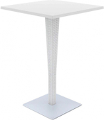 Стол пластиковый плетеный барный Siesta Contract Riva Bar, белый