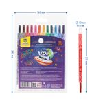 Мелки восковые выкручивающиеся Мульти-Пульти, "Енот в космосе", 12 цветов, круглые, ПВХ чехол, европодвес