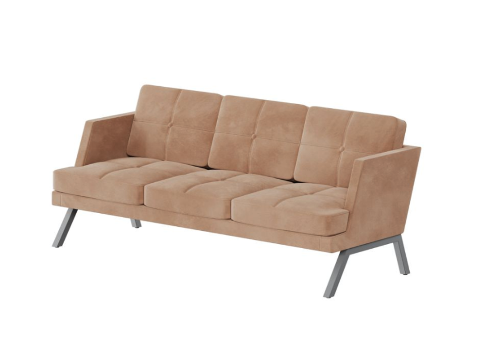 Диван треместный с декором из пуговиц ALDB-03L АЛДО