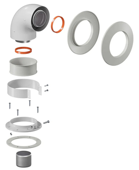 Отвод коаксиальный универсальный (кроме Immergas и Navien Deluxe), 60/100, KRATS, K-01