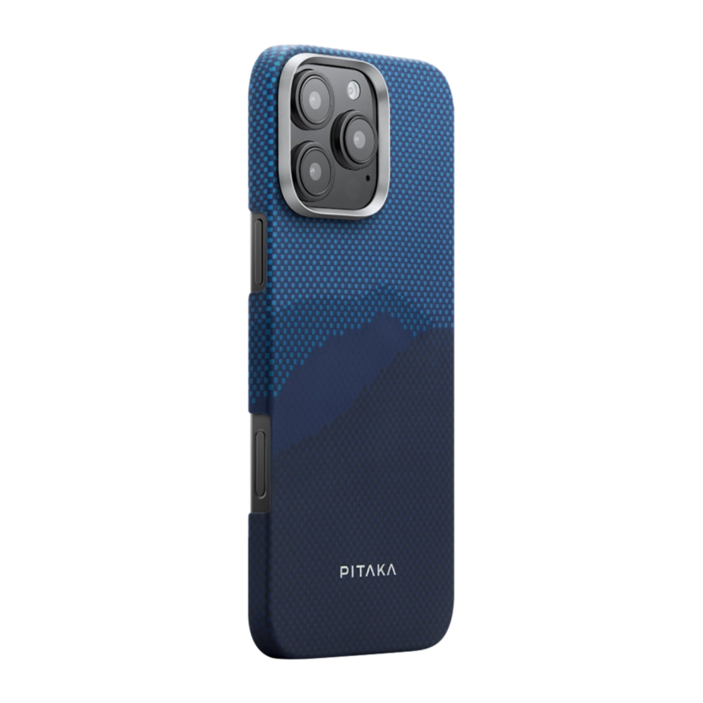 Арамидный чехол MagSafe PITAKA StarPeak Lumintex Edge Case для iPhone 16 Pro Max Ультратонкий текстурированный чехол из арамидного волокна с вырезом для Контроллера камеры