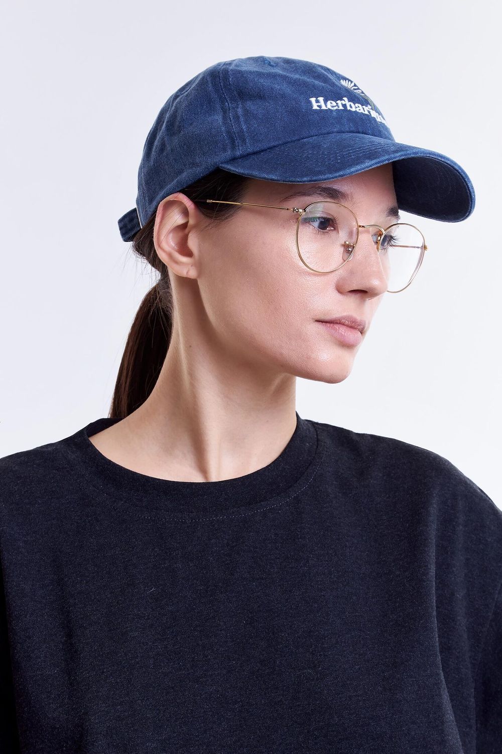 Кепка Гербарий Ромашка темно-синяя