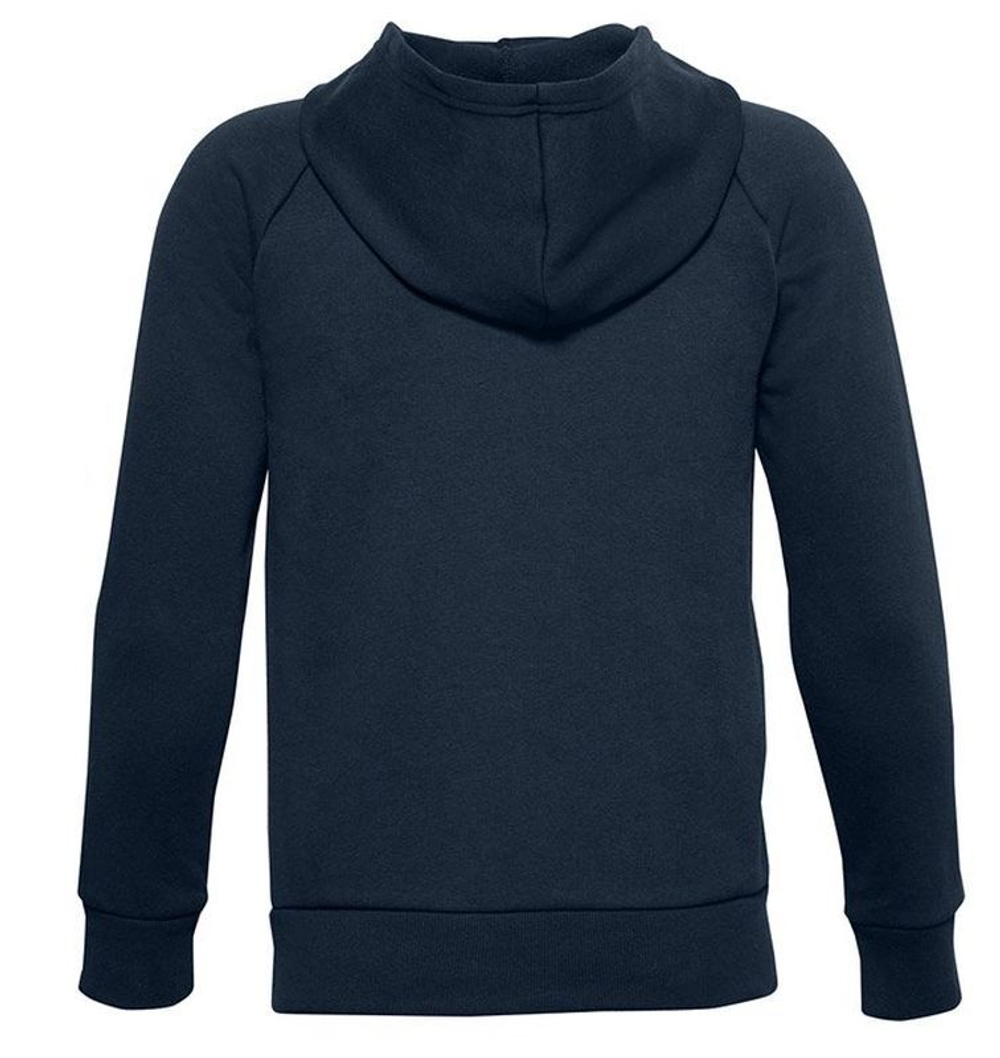 Кофта для мальчика теннисная Under Armour Boys' UA Rival Cotton Full Zip Hoodie - academy/onyx white