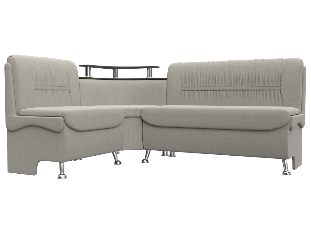 Диван кухонный угловой Сидней левый угол, Амур 02 бежевый, Рогожка, 125900L