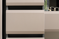 Шкаф комбинированный Сидней 13.18, Антрацит, Веллюто Капучино