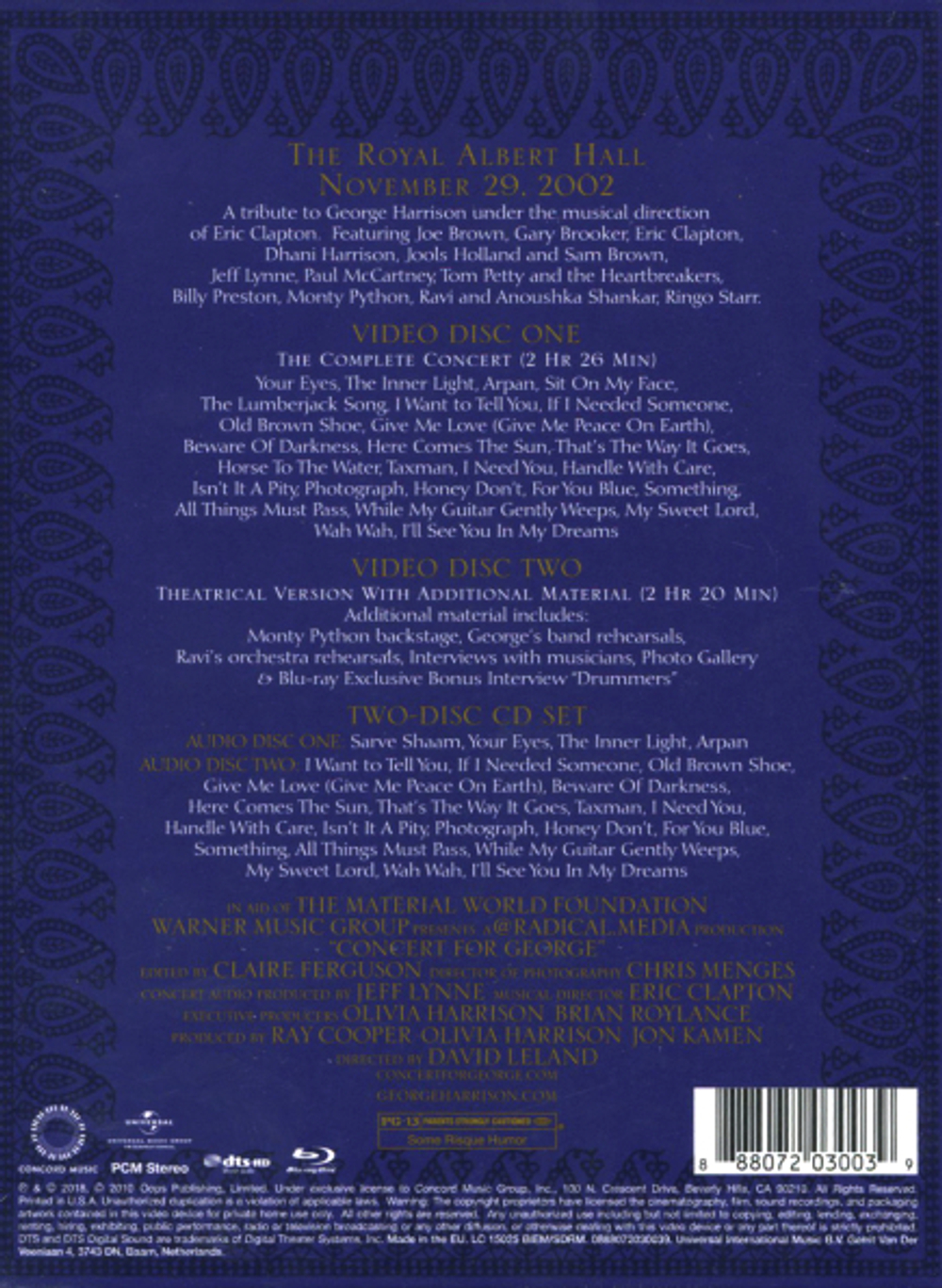 Сборник / Concert For George (2CD+2Blu-ray)