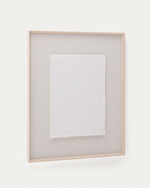 Olvin Абстрактная картина на белой переработанной бумаге с рельефным рисунком 103.6 x 123.6 cm