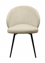 Стул "Камин" поворотный ЭМАЛЬ ТИТАН МУАР ткань велюр кремовый