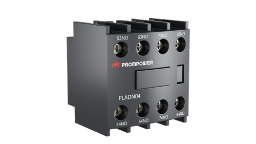 Блок всп. контактов Prompower PLADN04 серии Pulse, фронт. монтажа для серии PLC1D, 4НЗ