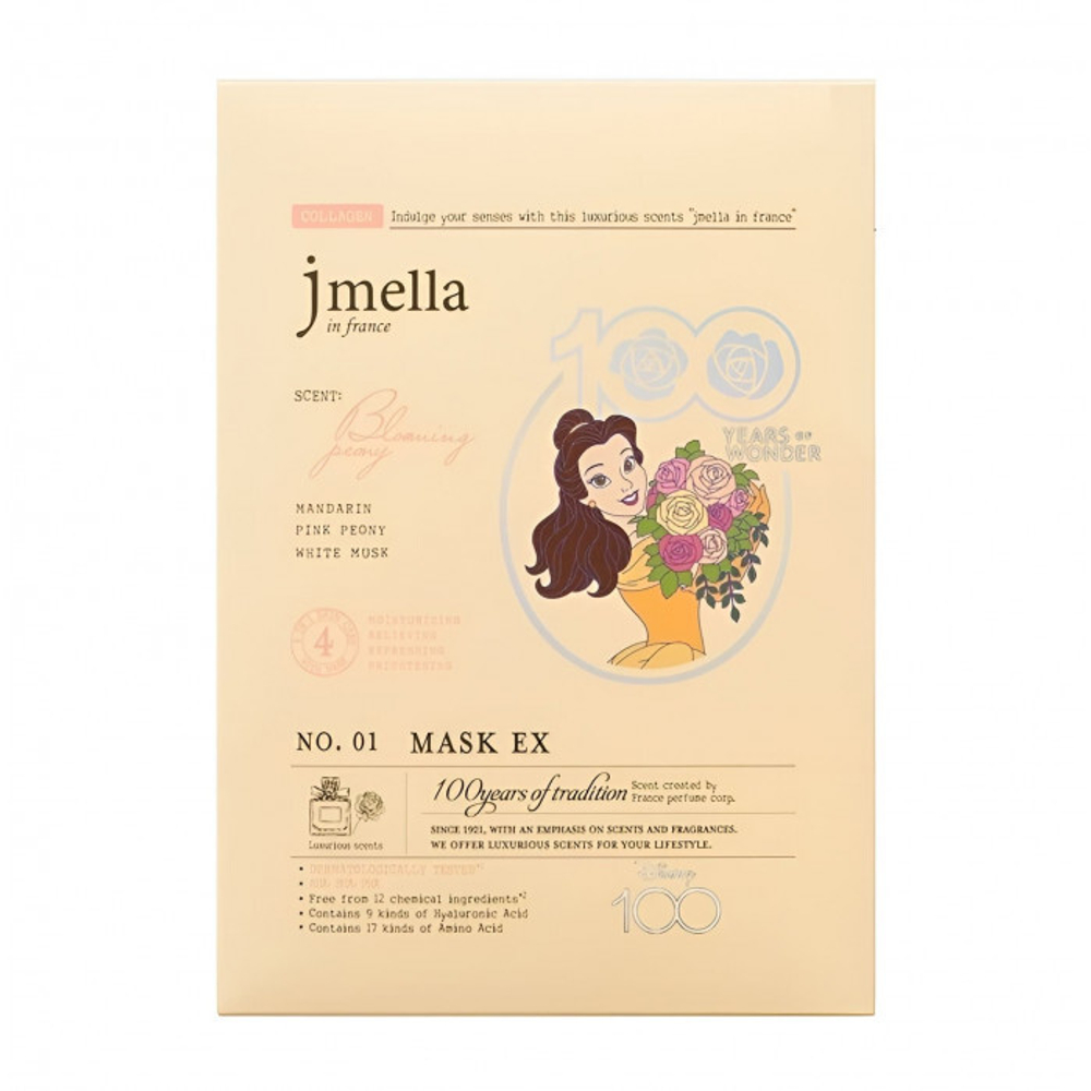 Тканевая маска "Цветущий пион" JMELLA In France Blooming Peony Mask Ex X Disney 100