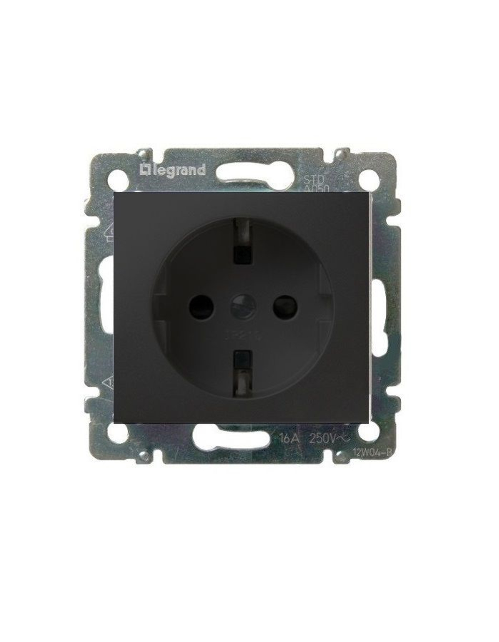 0321 Legrand Розетка со шторк. чёрный