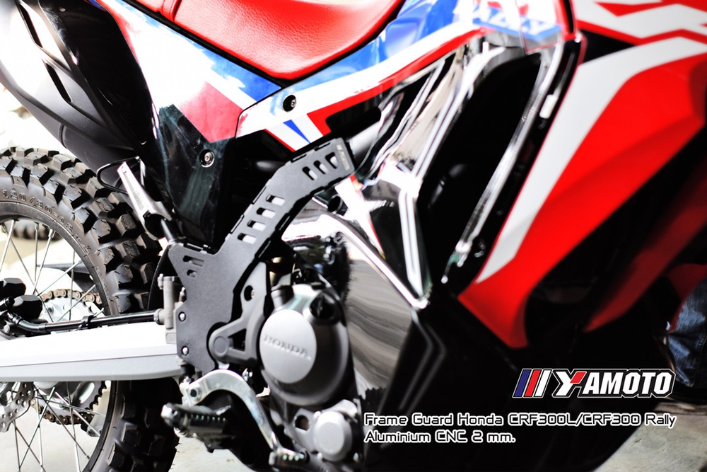 Yamoto FRAME GUARD for Honda CRF300/Rally300. Aluminium