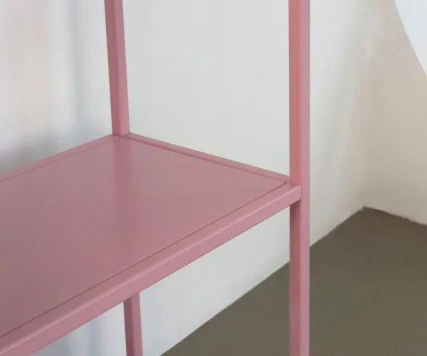 Стеллаж металлический 155х60х25, розовый