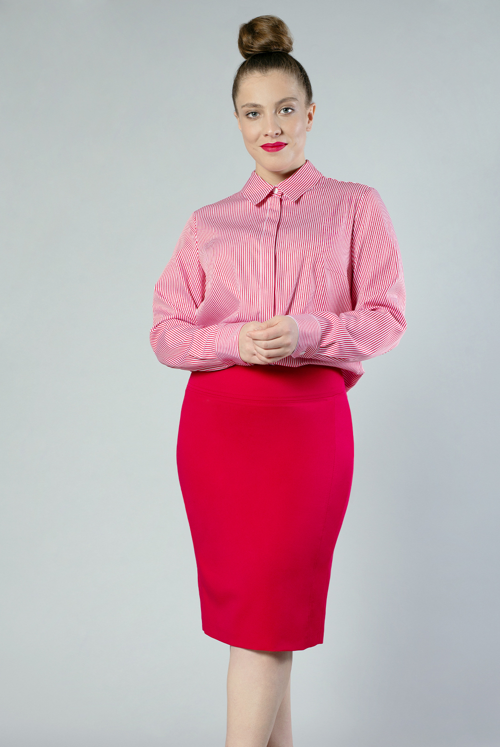 Юбка женская 3784ЛП, красный #35Кр013784ЛП