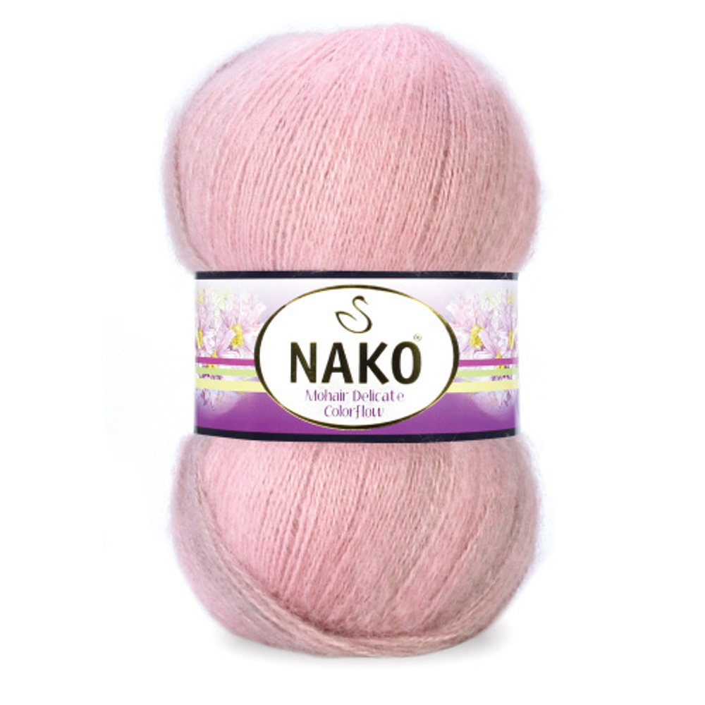 Пряжа Mohair Delicate Color Flow, 100г, 500м, 85%акрил, 10%шерсть, 5%мохер (цена за 1шт)