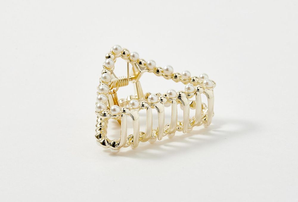 Benten Заколка-краб треугольный (жемчужный)