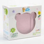 7425070 Набор детской ЭКО посуды: Миска с крышкой, ложка и вилка, цвет розовый