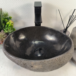 Каменная раковина из речного камня RS-05289 (38*29*15) 0860 из натурального камня