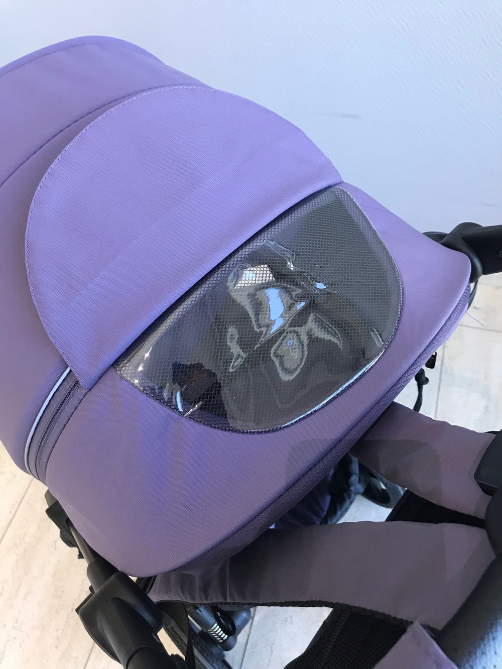 Коляска прогулочная Babalo 2024 Фиолетовый текстиль на черной раме