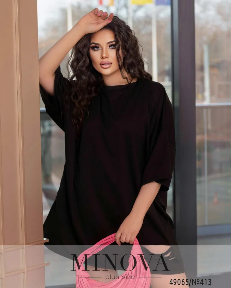 Футболка 413-черный Minova
