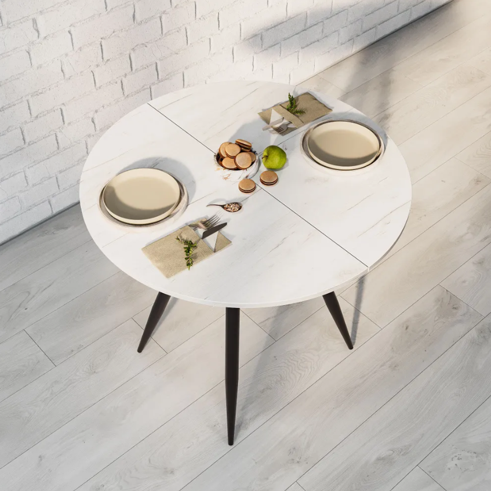 Стол обеденный Элип (конус) каркас чёрный