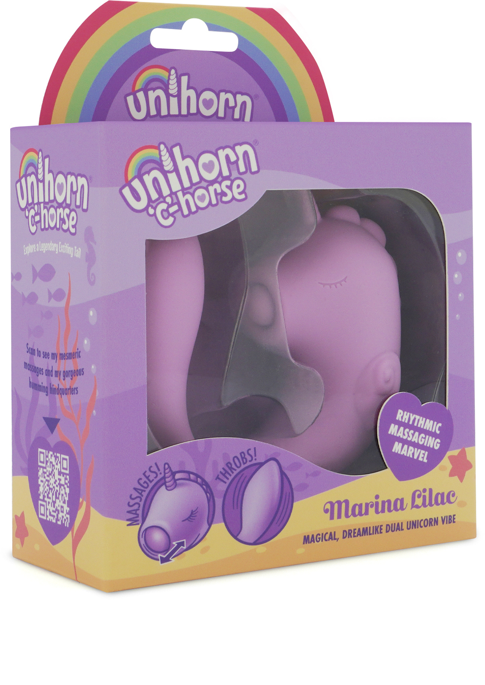 Вибромассажер Unihorn - C Horse - Marina Lilac с функцией пульсации, фиолетовый