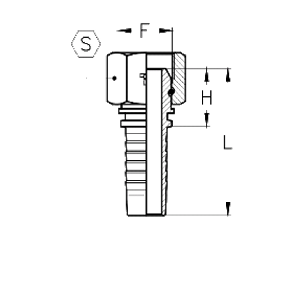 Фитинг DN 10 BSP (Г) 3/8 (накидная гайка)