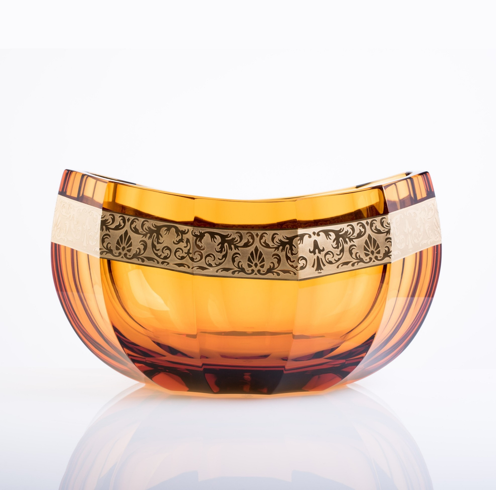 Фруктовница овальная Moser Noah's Ark Topaz, 33 см