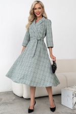 Платье в клетку (мятный/клетка) Р11-1225/4 Nikol
