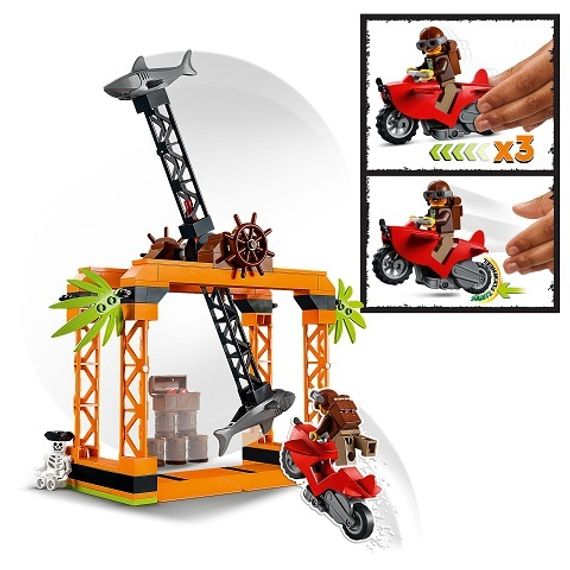 Lego konstruktor City 60342 The Shark Attack Stunt Challenge