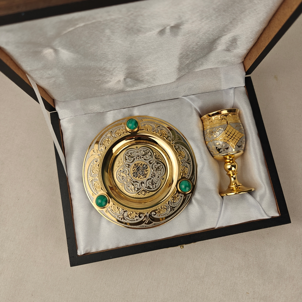 Набор с рюмочкой "Малахитовый"