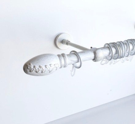 Карниз кованый витой для штор "Дали" d20 мм однорядный, цвет белое золото