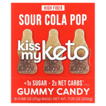 Kiss My Keto, Gummy Candy, кислая кола, 8 пакетиков по 25 г (0,88 унции)