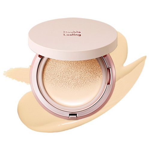 Увлажняющий кушон с эффектом двойного сияния Etude Double Lasting Cushion Glow SPF50+/PA+++ #17N1 Neutral Vanilla, 15г