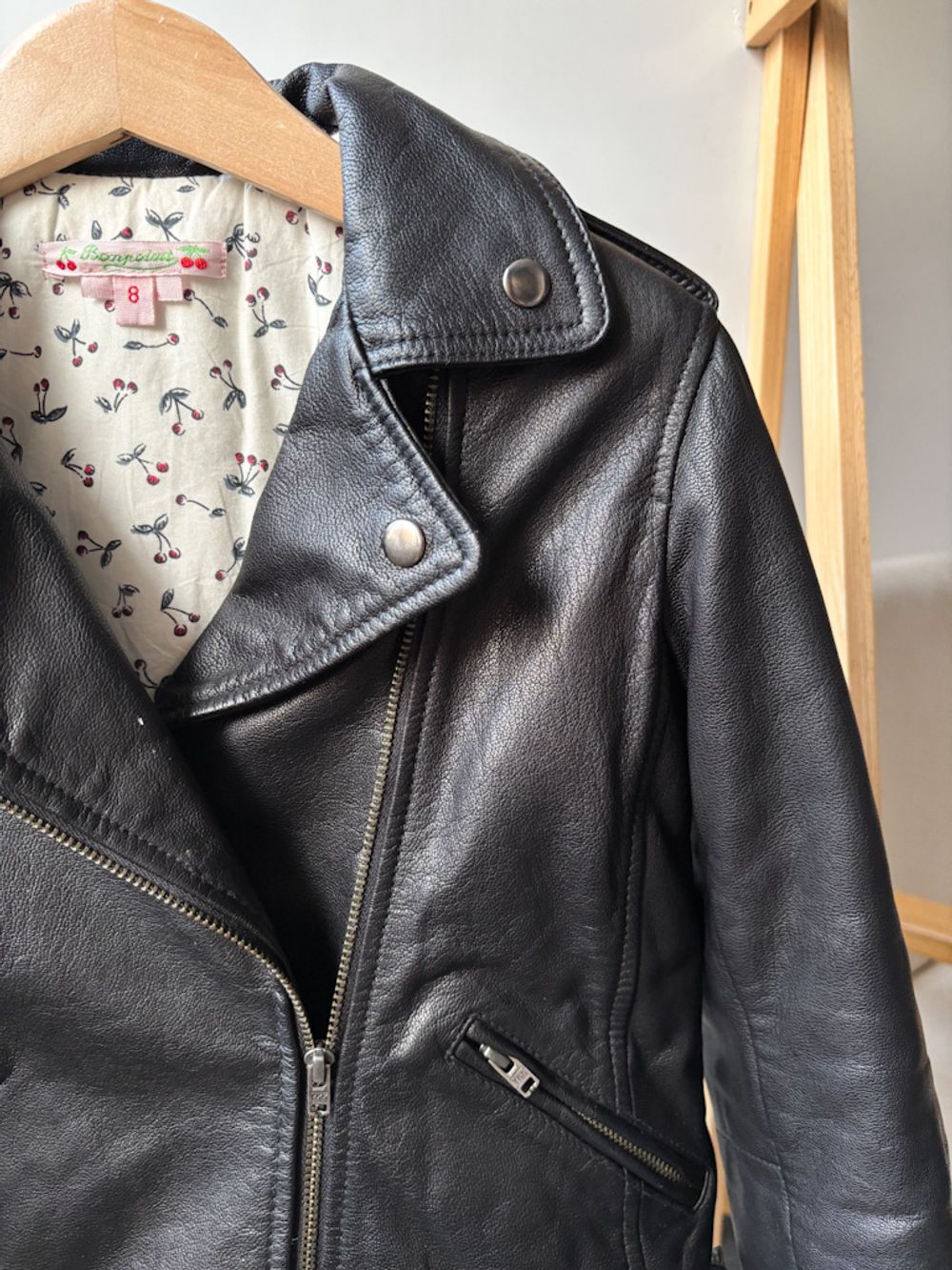 Кожаная куртка-косуха Bonpoint, 128