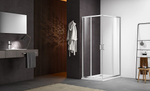 AQ ARI KV09020CH Душевой уголок квадратный, двери раздвижные 900x900x2000 профиль хром, стекло прозрачное (старый артикул AQNAA1142-90)