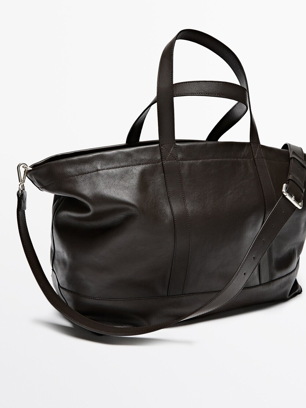 Massimo Dutti Кожаная сумка, коричневый