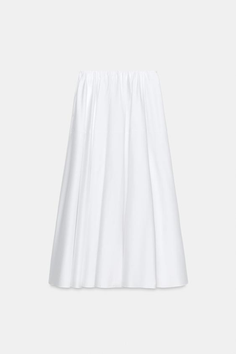 ZARA ОБЪЕМНАЯ ЮБКА — ZW COLLECTION, БЕЛЫЙ