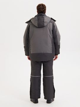 Костюм зимний "Дрим" полукомбинезон (т.серый/серый)