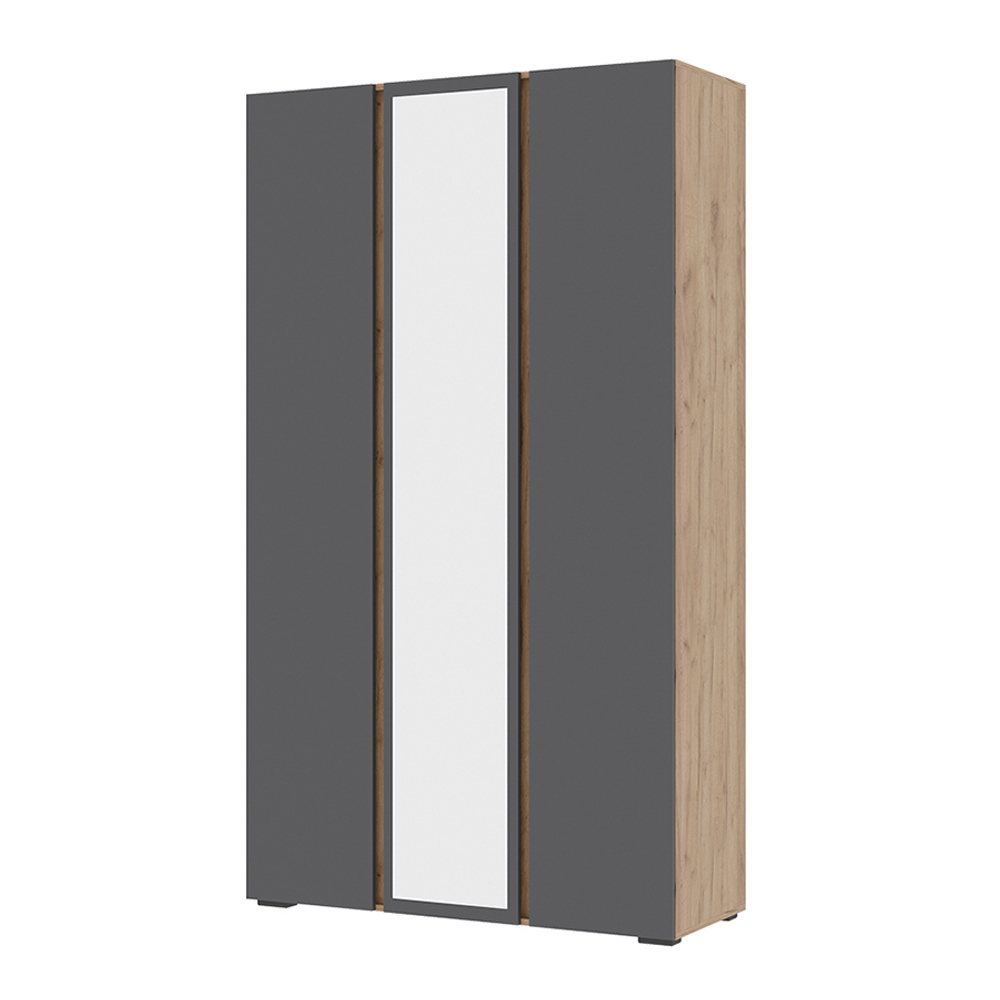 Хелен ШК 02 Шкаф 3-х дверный с зеркалом Крафт золотой / Белый