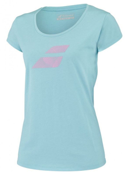 Женская теннисная футболка Babolat Exercise Flag Tee Woman - angel blue heather